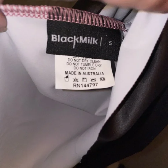 black milk x lora zombie collaboration pink and black birds dress size S - Picture 4 of 4